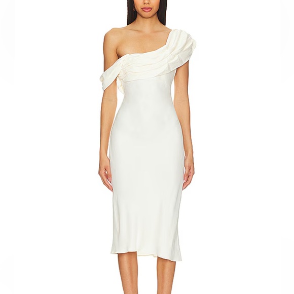 NEW NWT LPA Vania Midi Dress in Ivory - Picture 1 of 6
